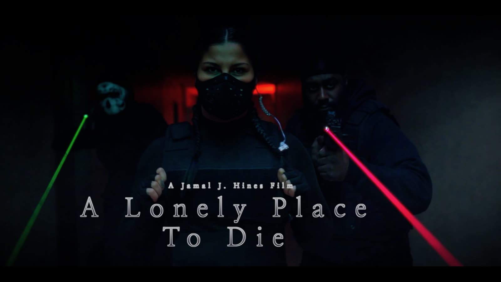Vita and her team, laser sights in the dark
